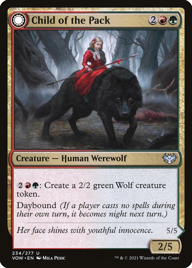 Child of the Pack // Savage Packmate – Uncommon Magic: The Gathering card from Innistrad: Crimson Vow (#234)