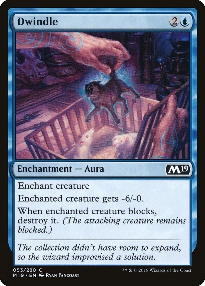 Dwindle – Common Magic: The Gathering card from Core Set 2019 (#53)