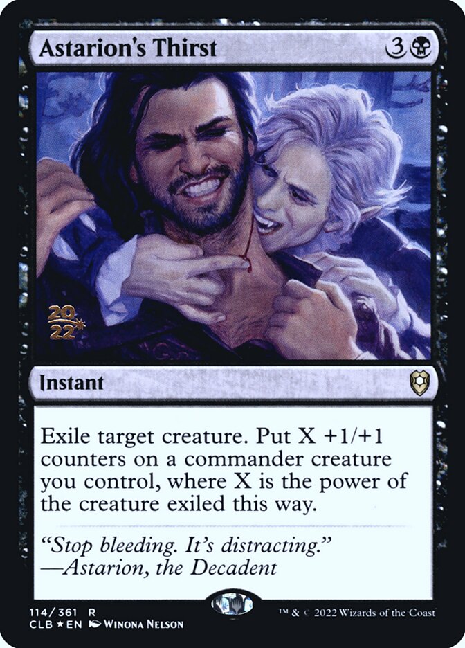 Astarion's Thirst – Rare Magic: The Gathering card from Battle for Baldur's Gate Promos (#114s)