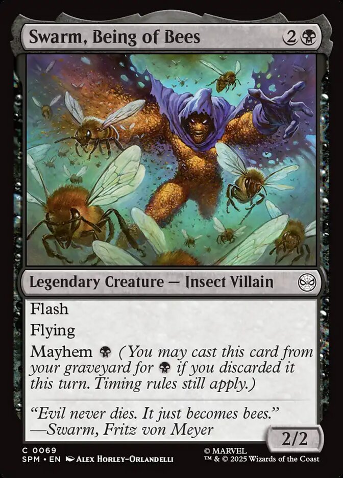 Swarm, Being of Bees – Common Magic: The Gathering card from Marvel's Spider-Man (#69)