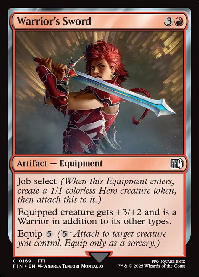Warrior's Sword – Common Magic: The Gathering card from Final Fantasy (#169)