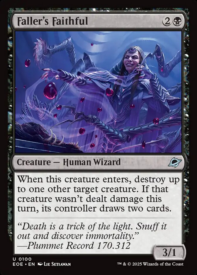 Faller's Faithful – Uncommon Magic: The Gathering card from Edge of Eternities (#100)