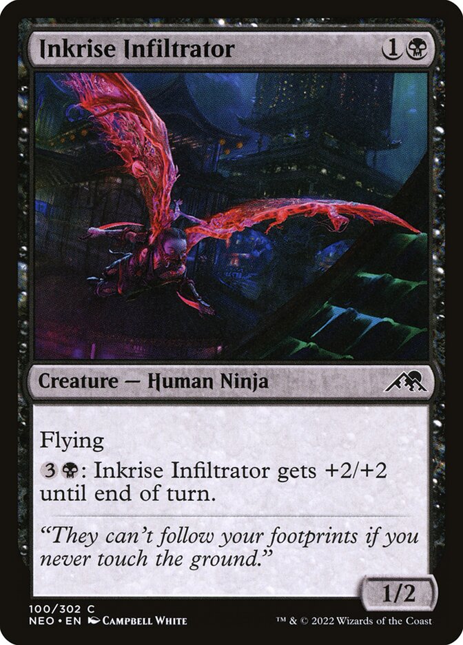 Inkrise Infiltrator – Common Magic: The Gathering card from Kamigawa: Neon Dynasty (#100)