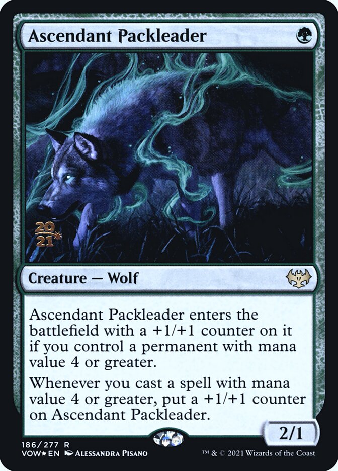 Ascendant Packleader – Rare Magic: The Gathering card from Innistrad: Crimson Vow Promos (#186s)