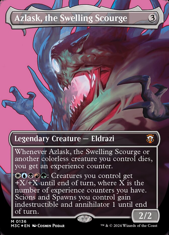 Azlask, the Swelling Scourge – Mythic Magic: The Gathering card from Modern Horizons 3 Commander (#136)