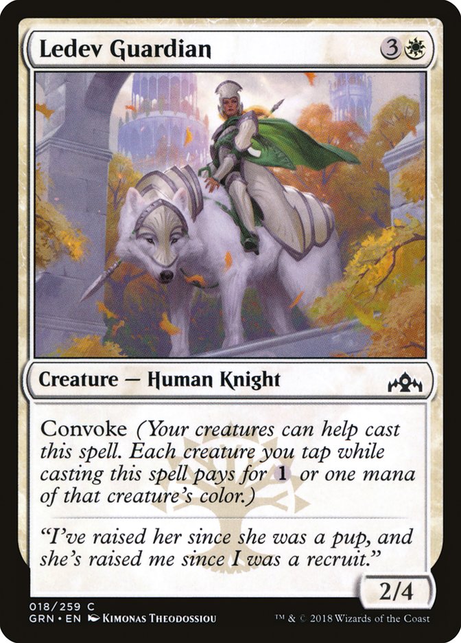 Ledev Guardian – Common Magic: The Gathering card from Guilds of Ravnica (#18)