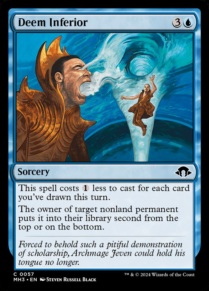 Deem Inferior – Common Magic: The Gathering card from Modern Horizons 3 (#57)