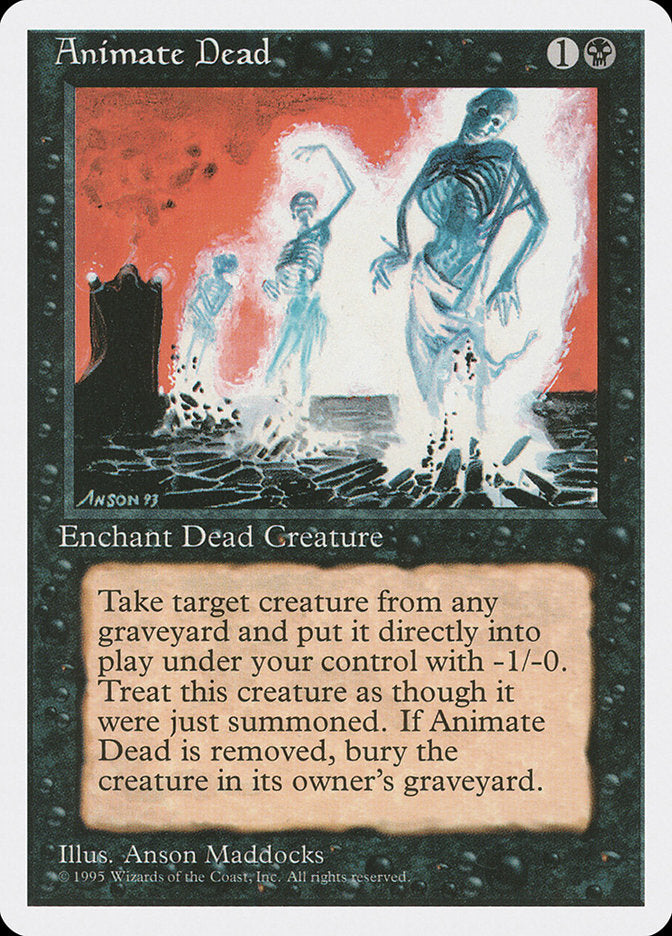 Animate Dead – Uncommon Magic: The Gathering card from Fourth Edition (#118)