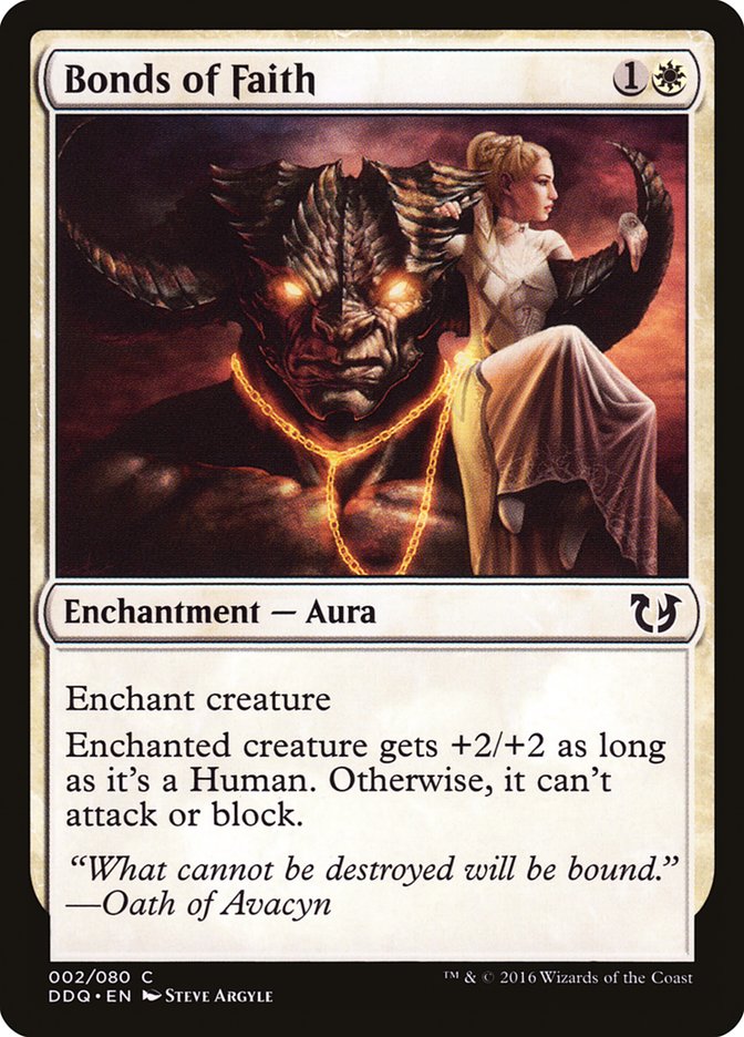 Bonds of Faith – Common Magic: The Gathering card from Duel Decks: Blessed vs. Cursed (#2)