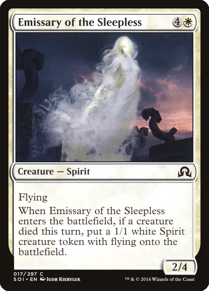 Emissary of the Sleepless – Common Magic: The Gathering card from Shadows over Innistrad (#17)