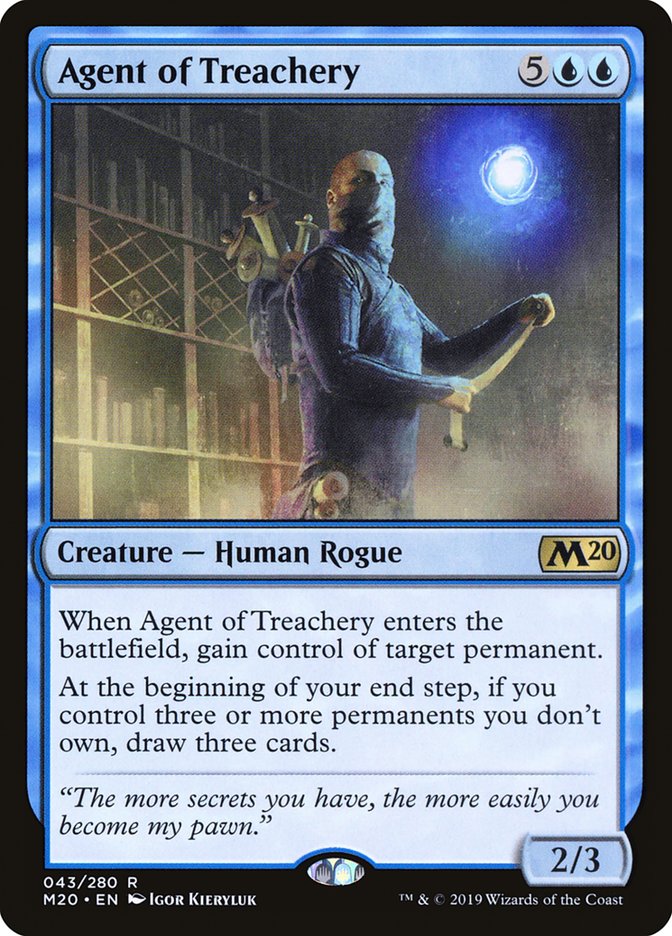 Agent of Treachery – Rare Magic: The Gathering card from Core Set 2020 (#43)