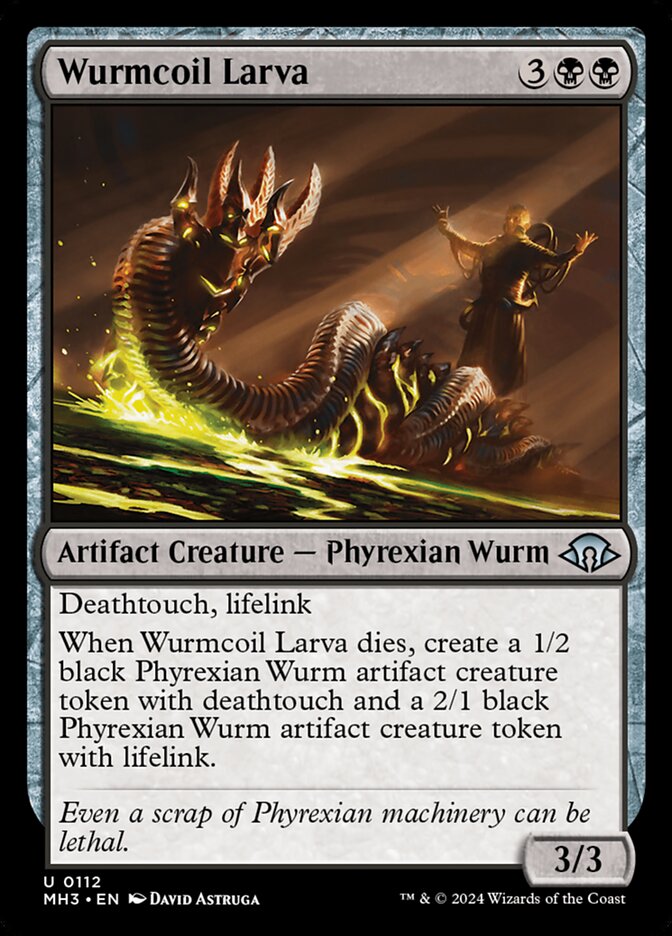 Wurmcoil Larva – Uncommon Magic: The Gathering card from Modern Horizons 3 (#112)