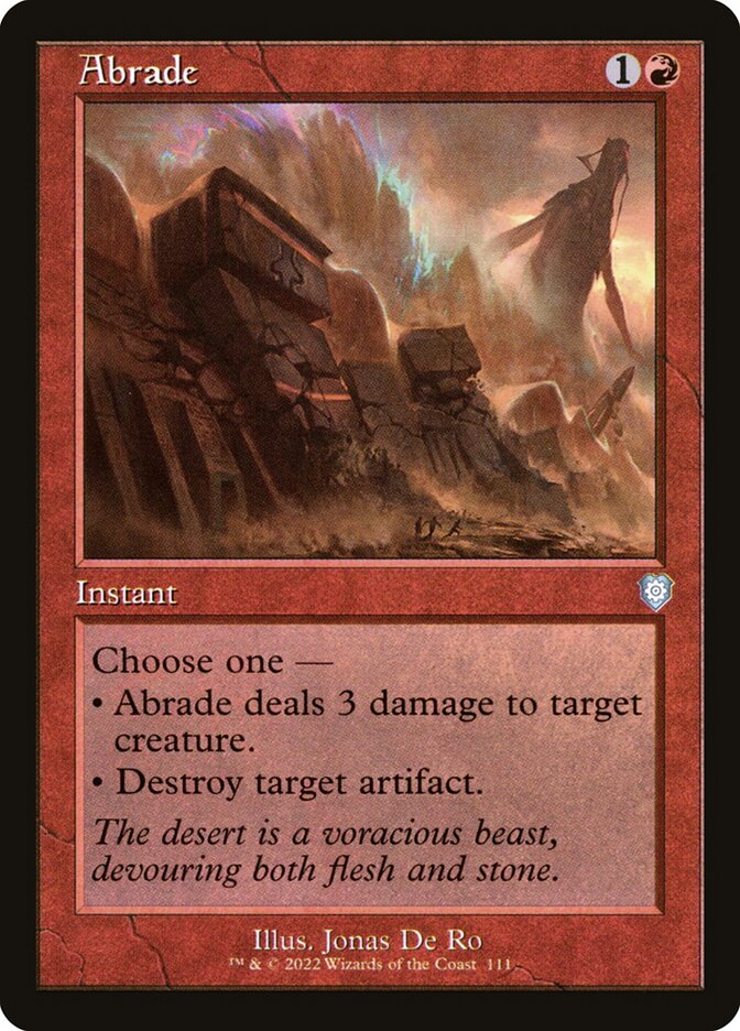 Abrade – Uncommon Magic: The Gathering card from The Brothers' War Commander (#111)
