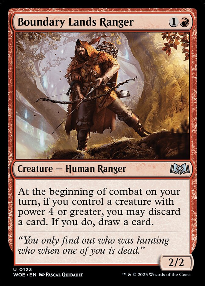 Boundary Lands Ranger – Uncommon Magic: The Gathering card from Wilds of Eldraine (#123)
