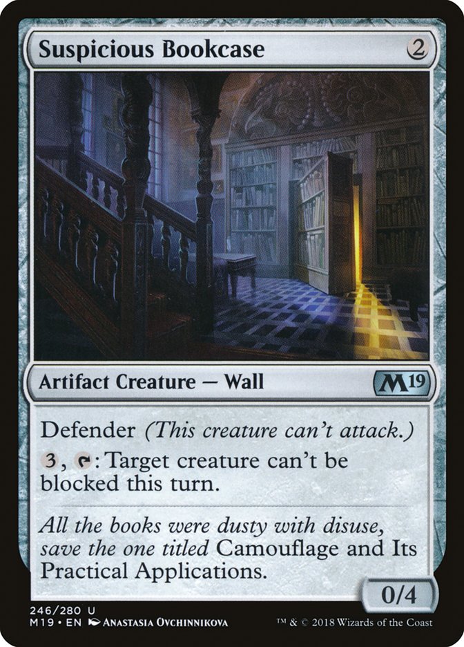 Suspicious Bookcase – Uncommon Magic: The Gathering card from Core Set 2019 (#246)