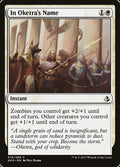 In Oketra's Name – Common Magic: The Gathering card from Amonkhet (#19)