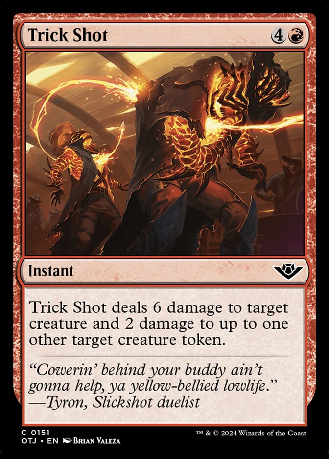 Trick Shot – Common Magic: The Gathering card from Outlaws of Thunder Junction (#151)