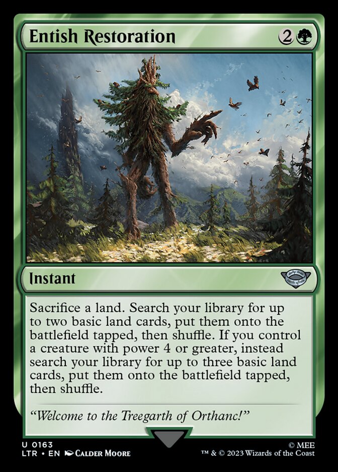 Entish Restoration – Uncommon Magic: The Gathering card from The Lord of the Rings: Tales of Middle-earth (#163)