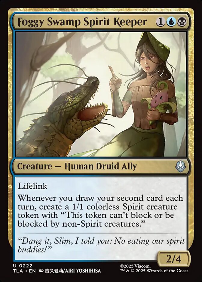 Foggy Swamp Spirit Keeper – Uncommon Magic: The Gathering card from Avatar: The Last Airbender (#222)