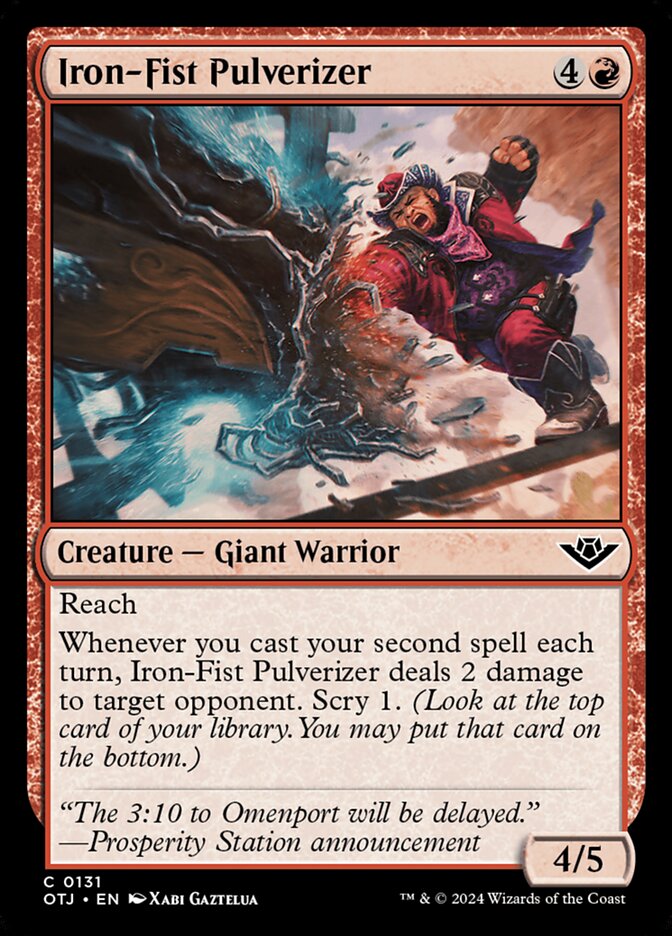 Iron-Fist Pulverizer – Common Magic: The Gathering card from Outlaws of Thunder Junction (#131)