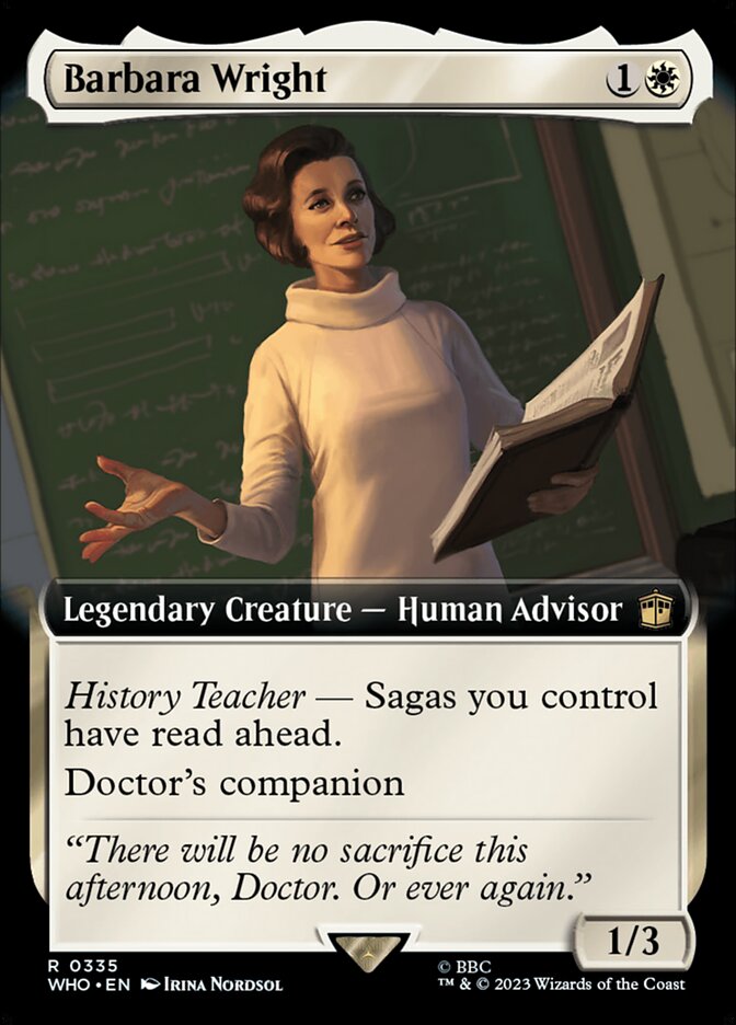 Barbara Wright – Rare Magic: The Gathering card from Doctor Who (#335)