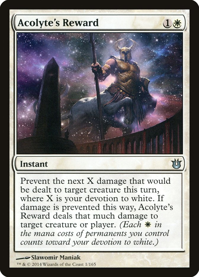 Acolyte's Reward – Uncommon Magic: The Gathering card from Born of the Gods (#1)