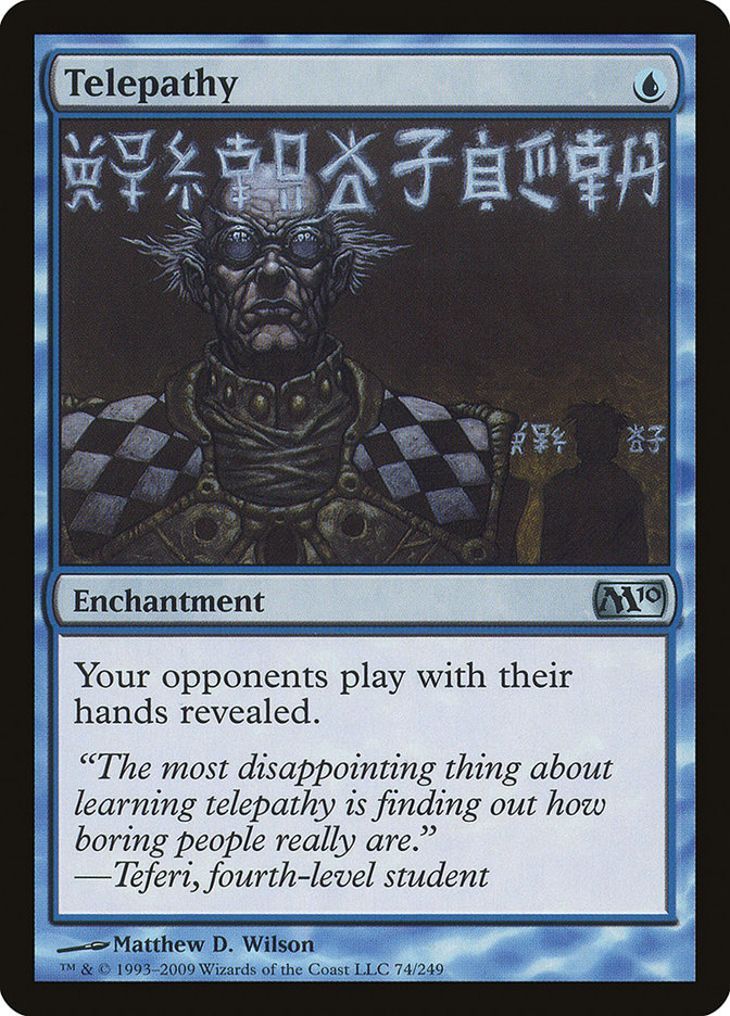Telepathy – Uncommon Magic: The Gathering card from Magic 2010 (#74)