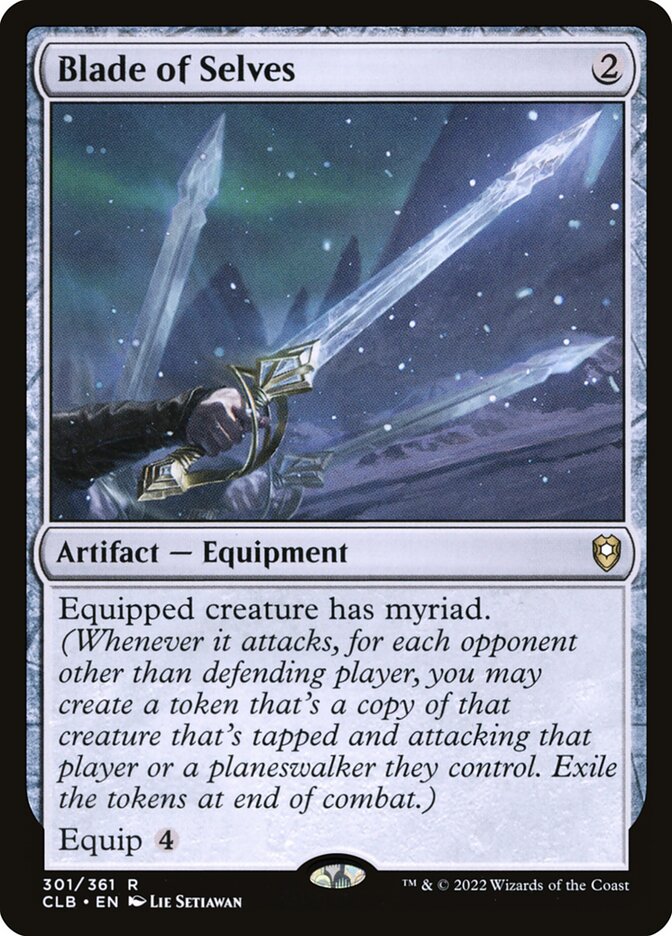 Blade of Selves – Rare Magic: The Gathering card from Commander Legends: Battle for Baldur's Gate (#301)