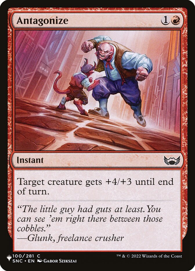 Antagonize – Common Magic: The Gathering card from The List (#SNC-100)
