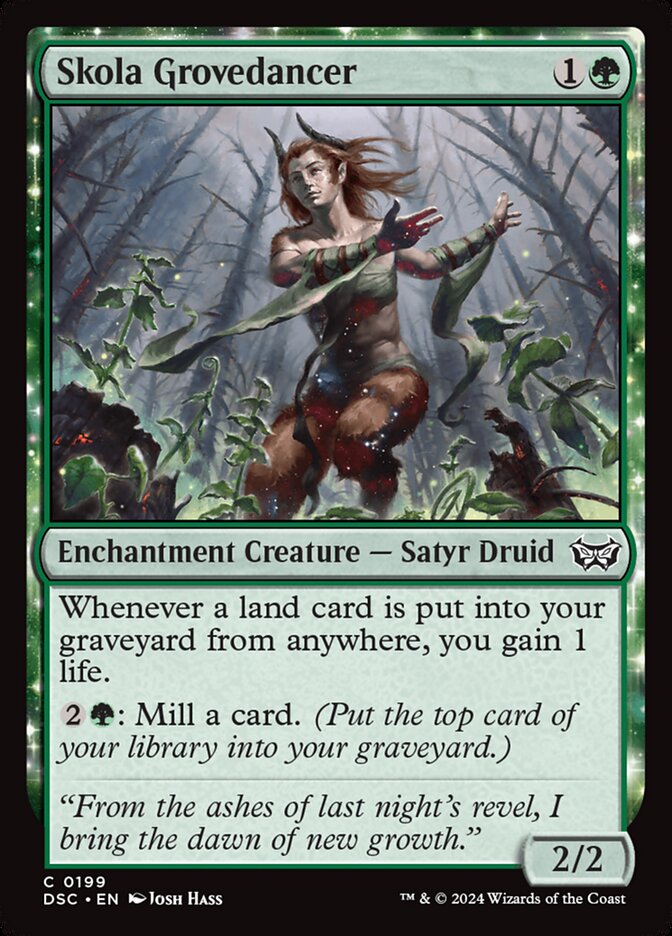 Skola Grovedancer – Common Magic: The Gathering card from Duskmourn: House of Horror Commander (#199)