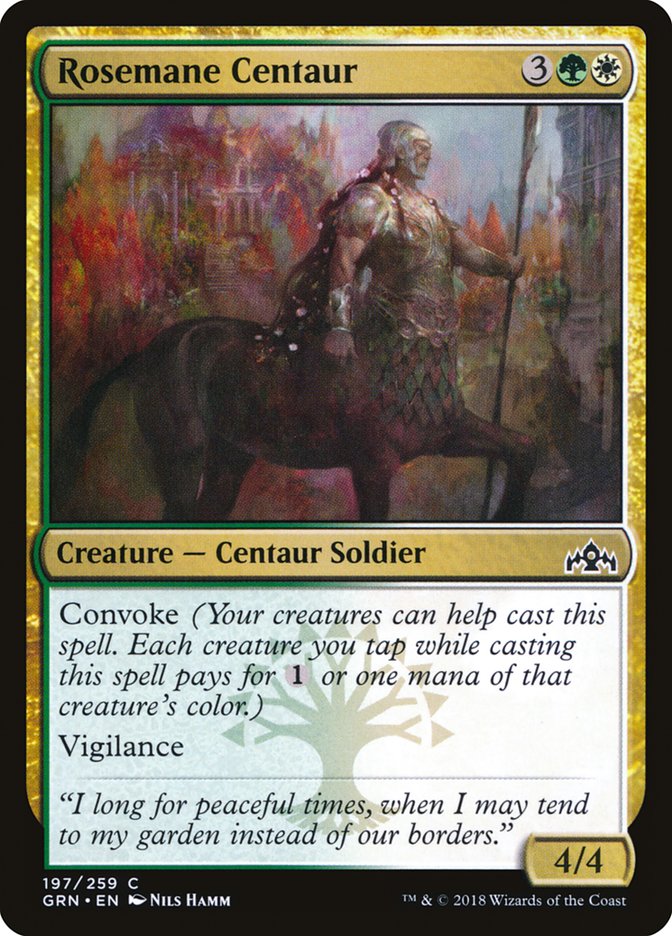 Rosemane Centaur – Common Magic: The Gathering card from Guilds of Ravnica (#197)
