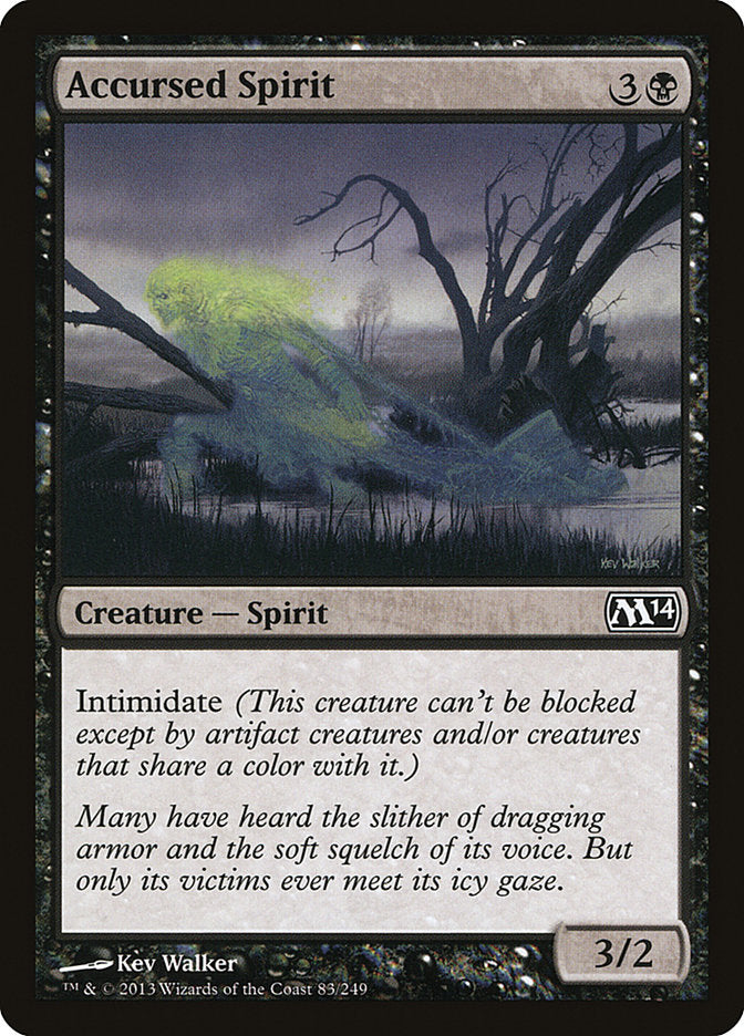 Accursed Spirit – Common Magic: The Gathering card from Magic 2014 (#83)