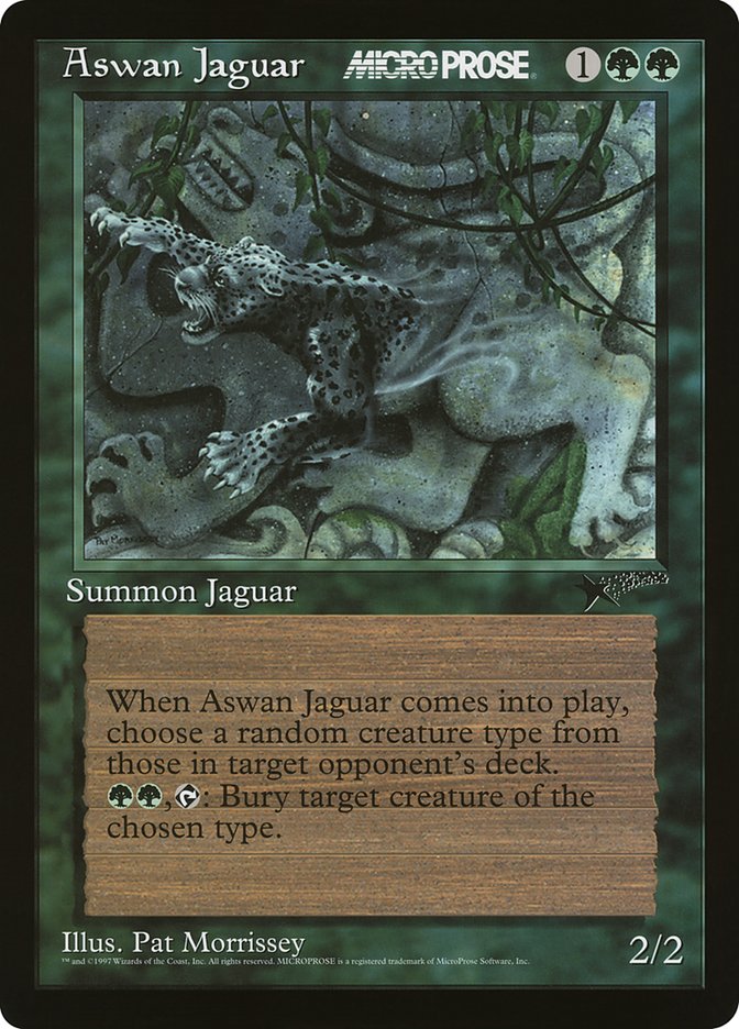 Aswan Jaguar – Common Magic: The Gathering card from MicroProse Promos (#1)