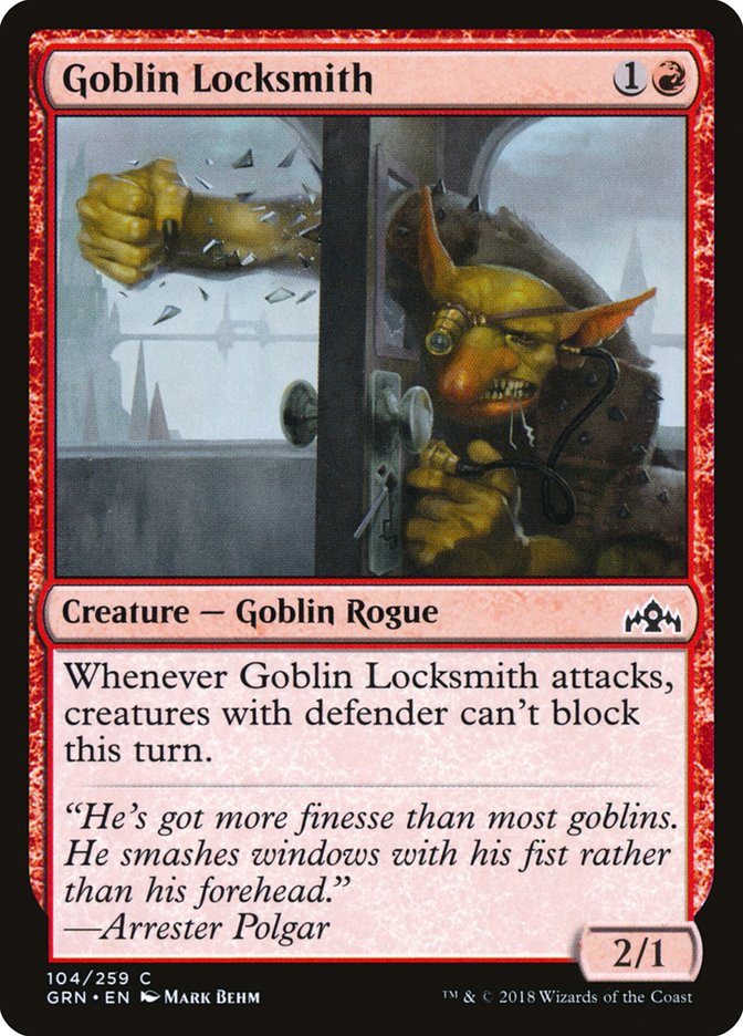 Goblin Locksmith – Common Magic: The Gathering card from Guilds of Ravnica (#104)