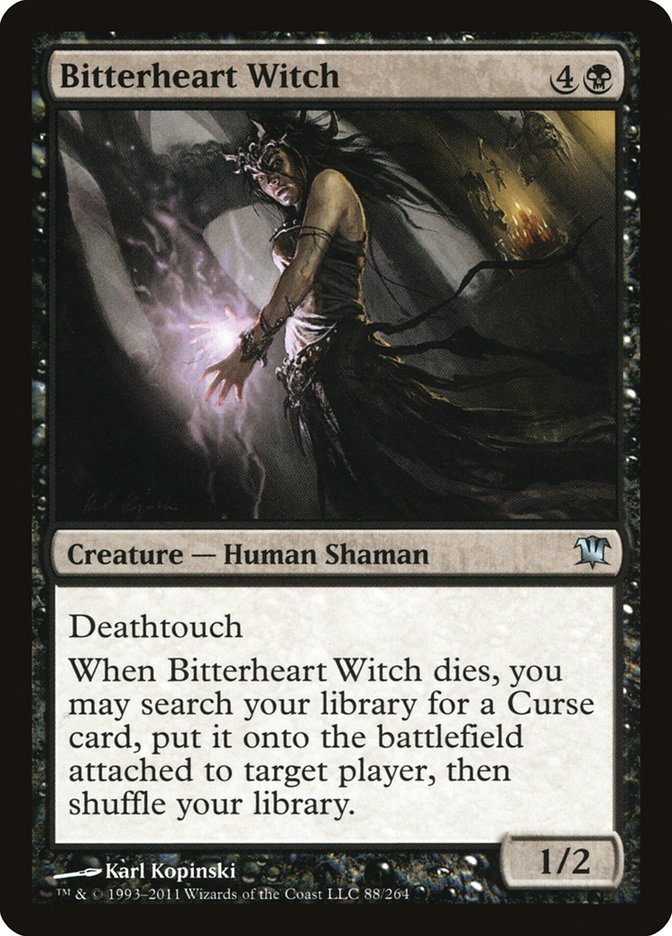 Bitterheart Witch – Uncommon Magic: The Gathering card from Innistrad (#88)