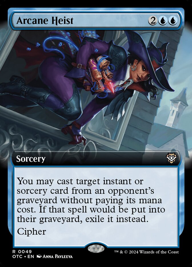 Arcane Heist – Rare Magic: The Gathering card from Outlaws of Thunder Junction Commander (#49)