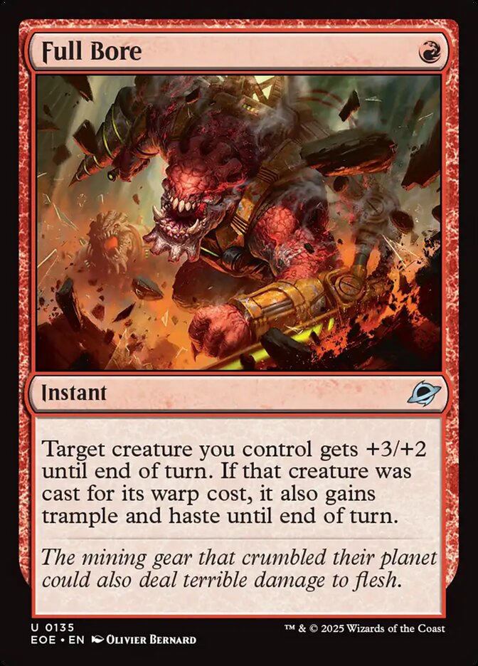 Full Bore – Uncommon Magic: The Gathering card from Edge of Eternities (#135)