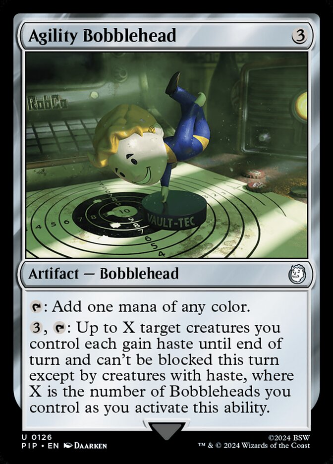 Agility Bobblehead – Uncommon Magic: The Gathering card from Fallout (#126)