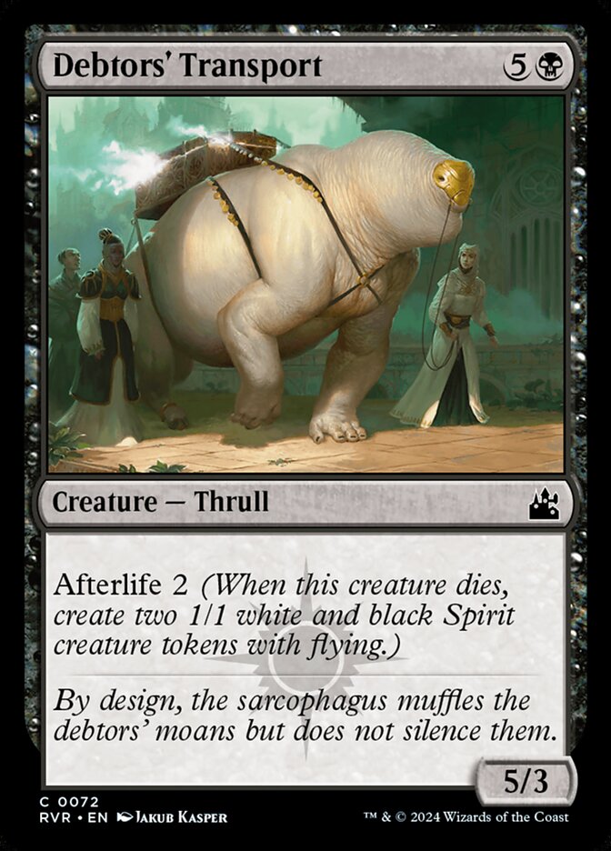 Debtors' Transport – Common Magic: The Gathering card from Ravnica Remastered (#72)