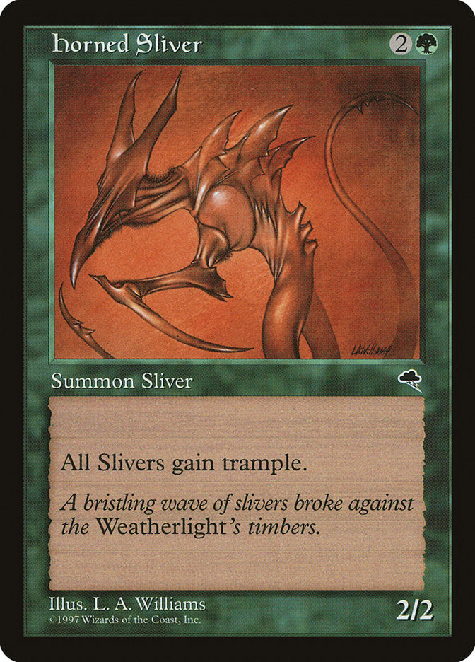 Horned Sliver – Uncommon Magic: The Gathering card from Tempest (#234)