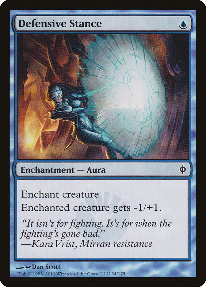 Defensive Stance – Common Magic: The Gathering card from New Phyrexia (#34)