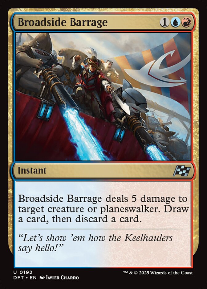 Broadside Barrage – Uncommon Magic: The Gathering card from Aetherdrift (#192)