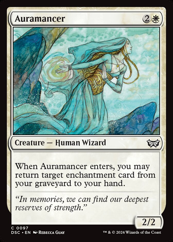 Auramancer – Common Magic: The Gathering card from Duskmourn: House of Horror Commander (#97)