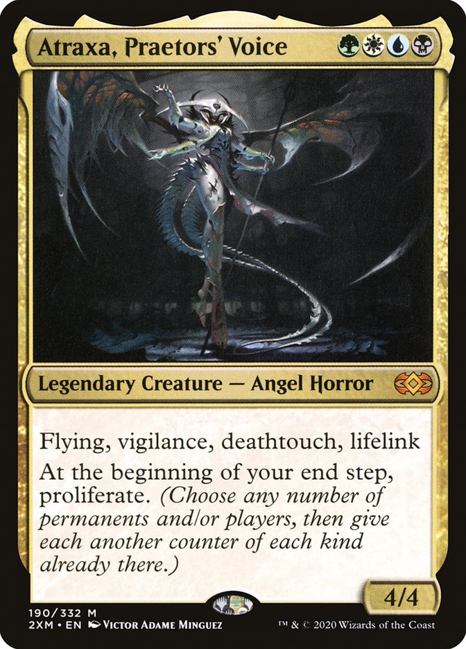 Atraxa, Praetors' Voice – Mythic Magic: The Gathering card from Double Masters (#190)