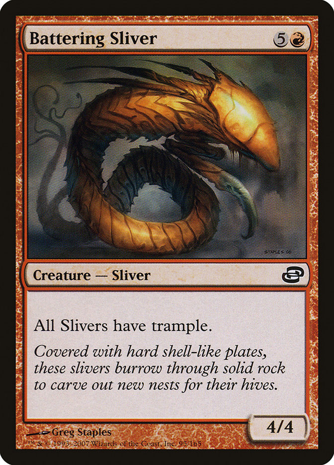 Battering Sliver – Common Magic: The Gathering card from Planar Chaos (#95)