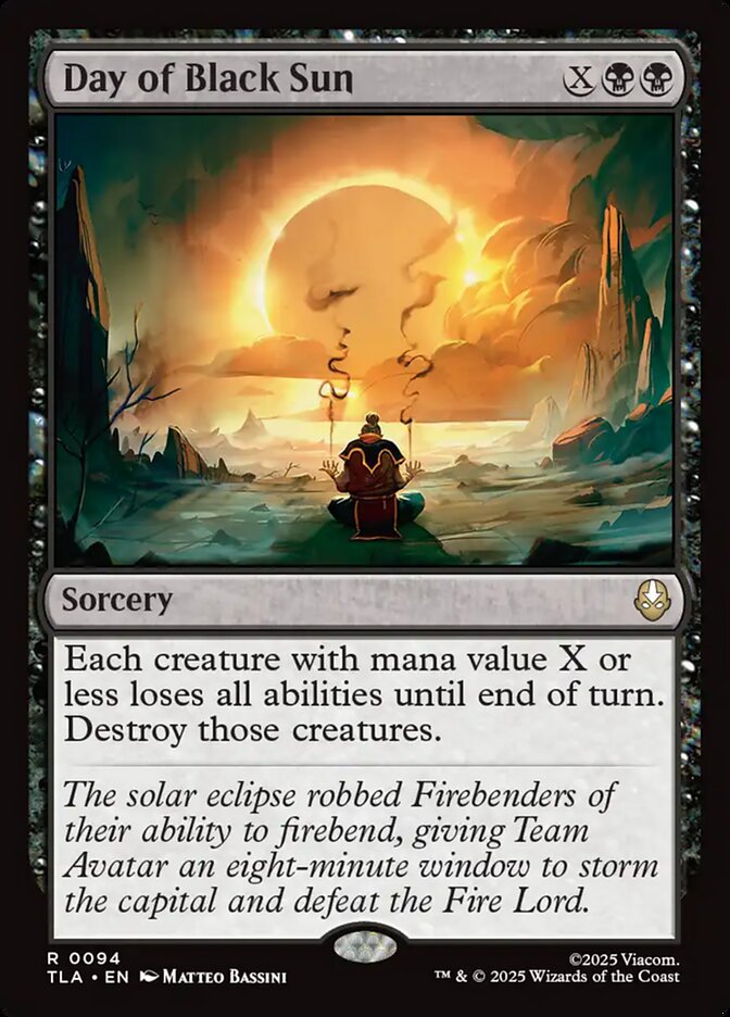 Day of Black Sun – Rare Magic: The Gathering card from Avatar: The Last Airbender (#94)