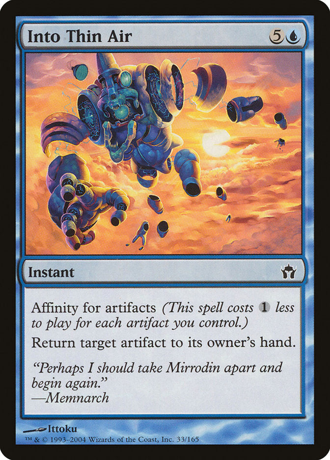 Into Thin Air – Common Magic: The Gathering card from Fifth Dawn (#33)