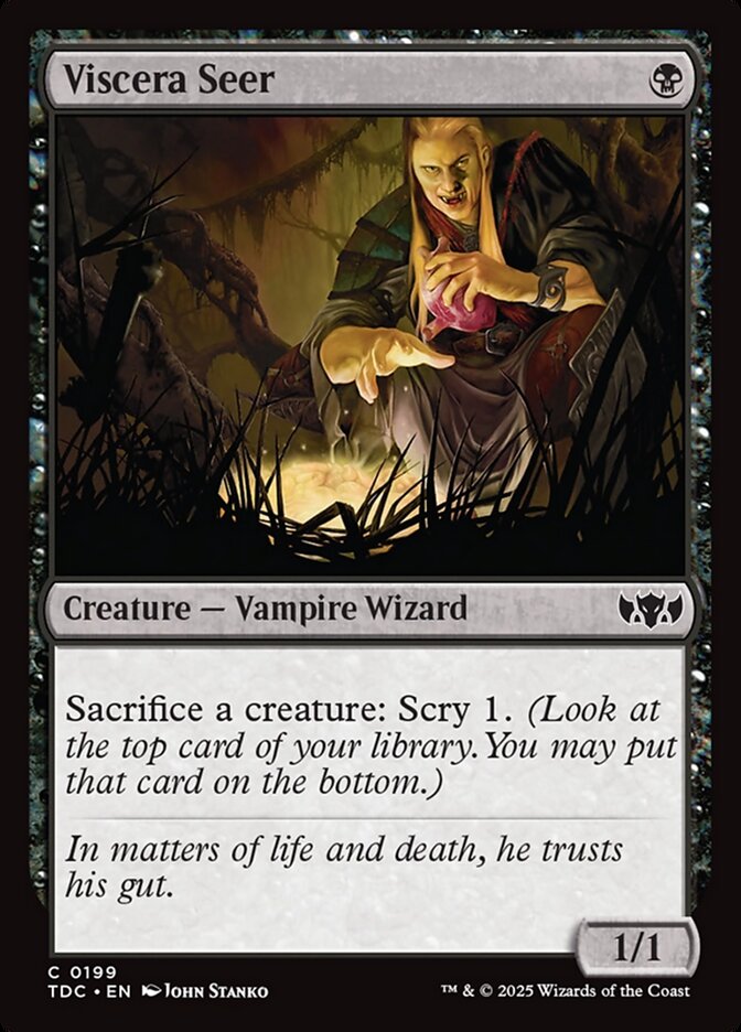 Viscera Seer – Common Magic: The Gathering card from Tarkir: Dragonstorm Commander (#199)