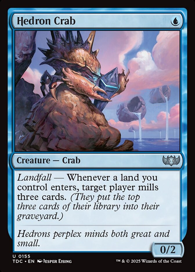 Hedron Crab – Uncommon Magic: The Gathering card from Tarkir: Dragonstorm Commander (#155)