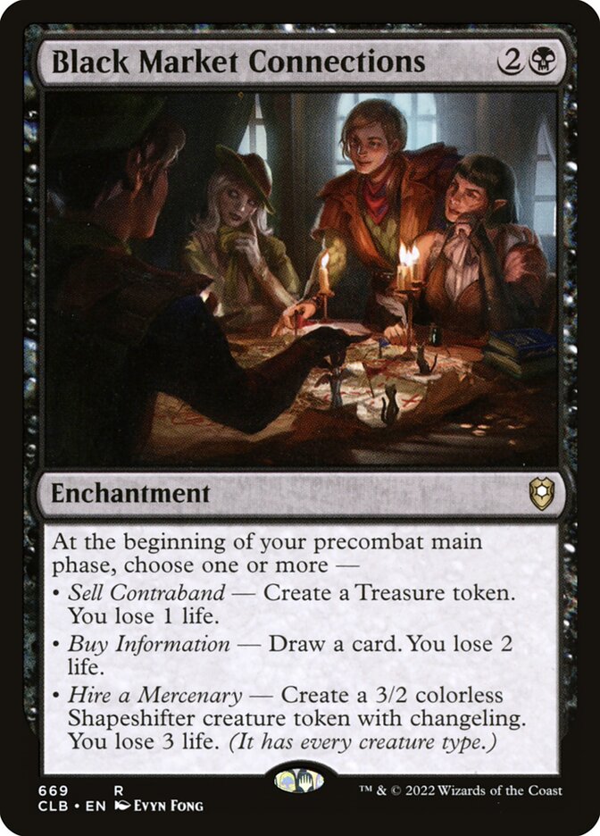 Black Market Connections – Rare Magic: The Gathering card from Commander Legends: Battle for Baldur's Gate (#669)